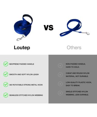 Buy Loutep Nylon Dog Towline Leash - 3m 5m 10m 15m 20m Options with Padded Handle - Strong & Durable - Blue - Buy Online on SooperMarket.com
