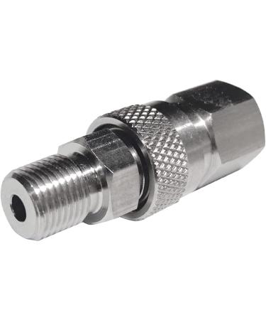 Stainless Steel 1/8 BSPP Female Connector & 8mm Male Plug Fill Nipple Quick-Disconnect Set for Paintball HPA CO2 Convertor - Universal Air Tool Fittings - Buy Online on SooperMarket.com