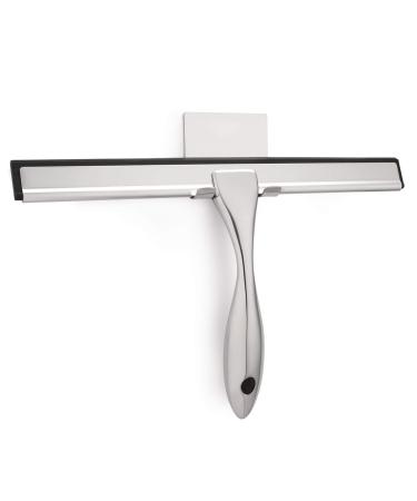 HIWARE All-Purpose Shower Squeegee for Shower Doors, Bathroom, Window and Car Glass - Stainless Steel, 10 Inches Silver 10-Inch