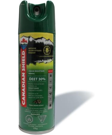 Canadian Shield Mosquito & Insect Repellent | For Hunting Fishing Camping Family Fun and More | 8 Hour of Protection | 30% Deet | (170G) AEROSOL - CSA01 | 3 Packs - Buy Online on SooperMarket.com