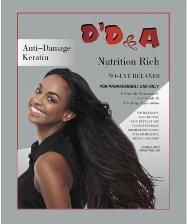 D D&A Nutrition No-Lye Relaxer with Keratin Shea Butter & Olive Extract - 6 Applications | International Shipping Available - Buy Online on SooperMarket.com