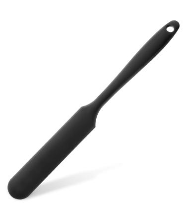 Non-Stick Wax Spatulas Large Wax Sticks Silicone Waxing Craft Sticks Reusable Scraper Hair Removal Waxing Applicator Large Area Hard Wax Sticks for Body Use on Salon and Home (Black)
