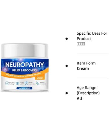 Topffy Neuropathy Pain Relief Cream - Maximum Strength for Feet, Hands, Legs & Toes - Includes Arnica, Vitamin B6, E & Aloe Vera - Buy Online on SooperMarket.com