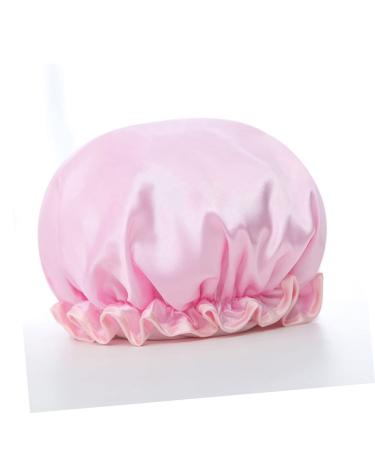 FRCOLOR Hair Bonnet 3pcs Women's Shower Cap Set | Double Layer Bath Visor for Curly Hair | Waterproof & Elastic Bathing Caps - Buy Online on SooperMarket.com