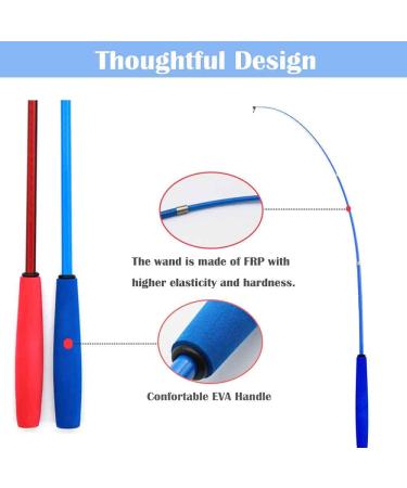 OODOSI Interactive Cat Wand Toy with 2 Poles & 9 Attachments - Fun Feather Toy for Indoor Kittens and Cats - Buy Online on SooperMarket.com