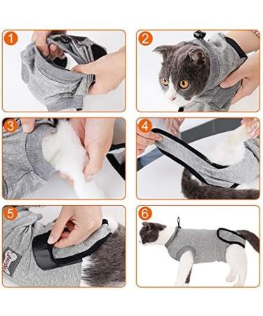 BT Bear Pet Surgery Recovery Suits Cats Clothes Abdominal Wounds Skin Diseases E-Collar Alternative Cotton Cat Shirt for Cats Puppy Small Dogs (XXS-Back length 25cm) XXS--Back length 25cm Chest--27cm - Buy Online on SooperMarket.com
