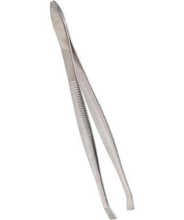 Yuuinnter Silver Tone Slanted Flat Tip Metal Hair Eyebrow Tweezer Cosmetic Tool for Lady - Buy Online on SooperMarket.com