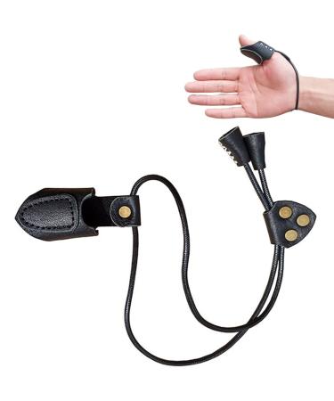 NATUMER Archery Thumb Ring Handmade Finger Protector Thumb Guard for Outdoor Shooting Accessories Finger Tab Black