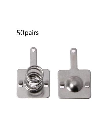 50 Pairs AA/AAA Battery Positive to Negative Conversion Silver Tone Metal Spring Contacts - Replacement Plates for Optimal Performance - Buy Online on SooperMarket.com