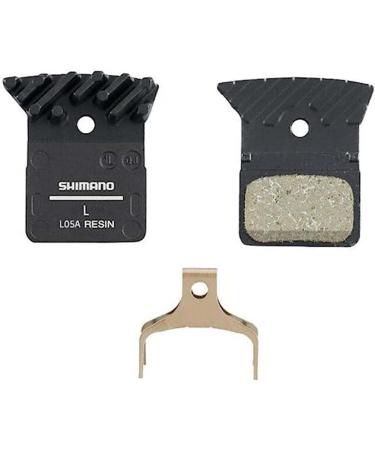 Shimano L05A-RF Disc Brake Pad and Spring - Resin Compound, Finned Alloy Back Plate, One Pair
