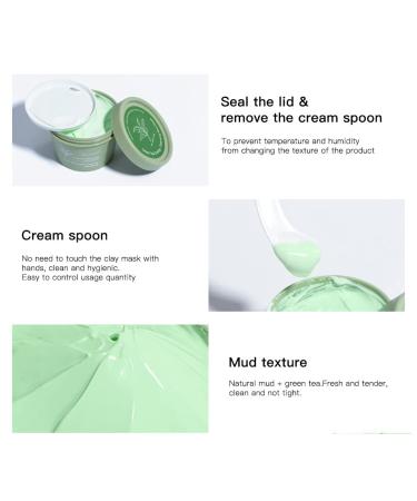 Green Tea Clay Mask - Deep Cleansing Remove Blackheads Shrink Pores | Skin Care for Men & Women - Buy Online on SooperMarket.com