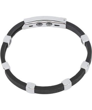 Magnetic Silicone Balance Bracelet - Waterproof Sport Style in Black | Boost Wellness & Performance - Buy Online on SooperMarket.com