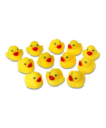 Schramm 12 pieces rubber duck squeaking duck yellow approx. 3.5 cm squeaking duck bathing duck ducks bathing ducks rubber ducks