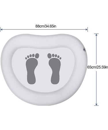 Pool Foot Bath | Portable Pool Foot Wash Basin Tub White Inflatable Pool Basin Tub with Pump Portable Swimming Pool Footbath for Pool and Beach - Buy Online on SooperMarket.com