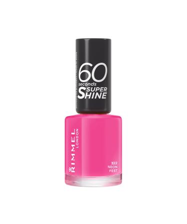 Rimmel London Rita Ora 60 Seconds Super Shine Nail Polish Packaging May Vary Neon Fest 8 ml (Pack of 1)