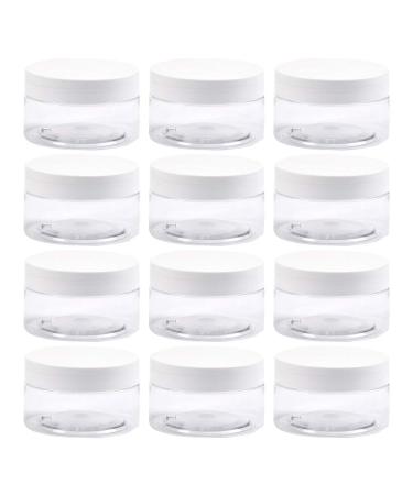 12PCs Small cans Mini doses 100ml/80g empty clear plastic Small container Roben cosmetics wide mouth plastic container Small can with lid for cream doses doses DIY mucus cream container