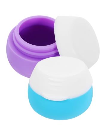 Beatifufu 2st refillable Lotion glass travel bottles for cream container for sugar peel Small cream intake lotion donor beauty product glass body pebbles travel small container