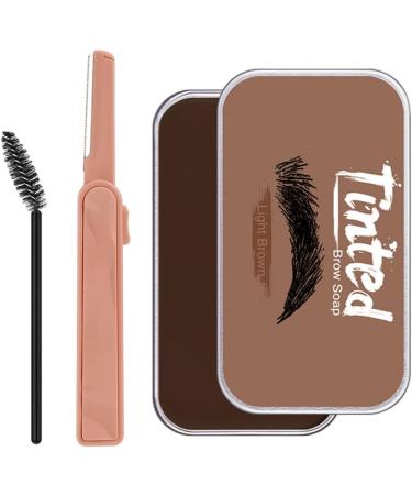 Eyebrow Soap Kit Long Lasting Eyebrow Styling Shaping Wax with Brow Trimmer Brush Brown eyebrow soap kit - Buy Online on SooperMarket.com