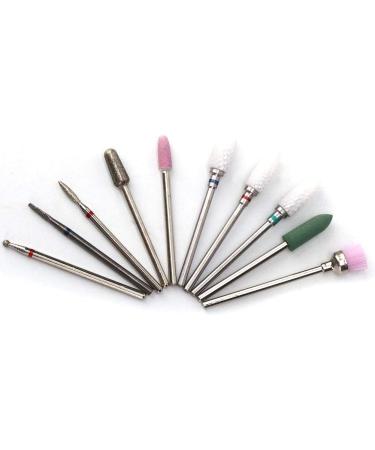 Set of 10 Nail Drills Nail Polish Machine Nail Care Tool Accessories (Grinding head set BH-01) - Buy Online on SooperMarket.com