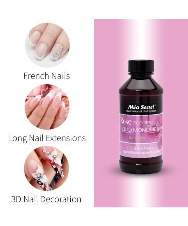 Rose Scented Liquid Monomer 4 oz - Premium Nail Supply for International Shipping - Buy Online on SooperMarket.com