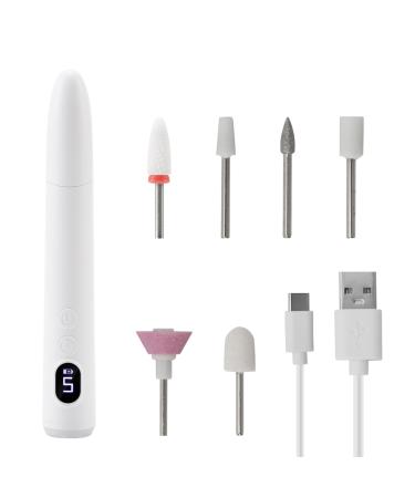 Yolispa Electric Nail Drill Manicure Pedicure Professional Nail Drill Kit with 12 Drill Bits and 30 Sanding Bands Electric Nail Files for Acrylic and Gel Nails for Home Nail Salon Beginner