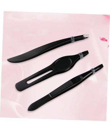 Didiseaon 1 Make up Kit Eyebrow Tweezers for Women Nasal Spray Pointed Tweezers Facial Hair Removal Tool Metal Eyebrow Tweezer Splinter Tweezers Miss Banana Clip Eyebrow Trimming 9x1cm Black - Buy Online on SooperMarket.com