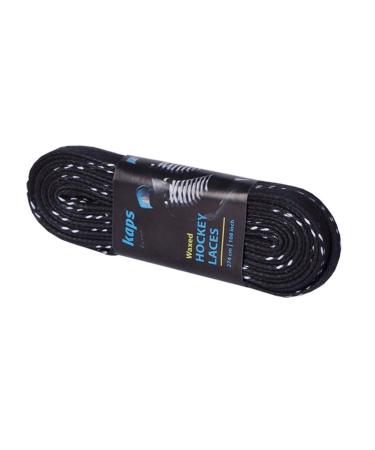 Kap's professional laces for ice hockey skills |Wachen |Also suitable for inline skates & roller skates black 274 cm - 108 inch