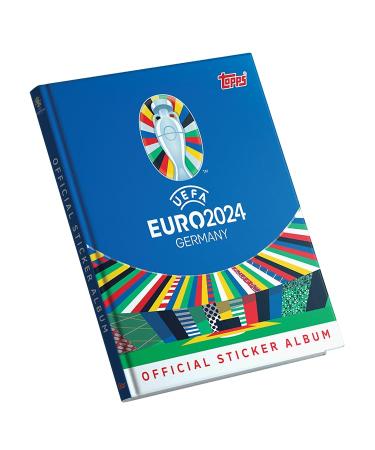 Topps Official Euro 2024 Sticker Collection - Hardcover Album - The Premium Euro 2024 Sticker Album has 88 pages in a hardcover album.