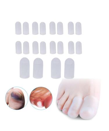 Soft Silicone Toe Cushion Tube - 10 Pairs Toes Protector for Friction Prevention and Pain Relief - Buy Online on SooperMarket.com