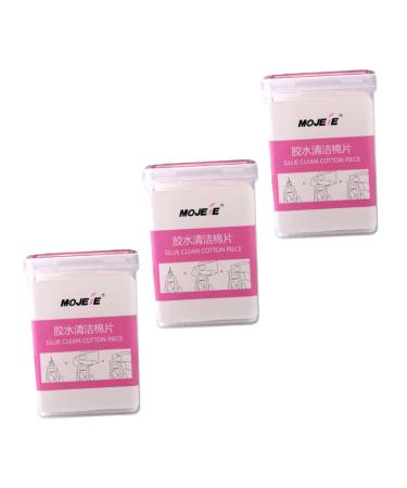Housoutil 600 Sheets Eyelash Cleaning Pads Eyelash Remover Soak Off Bowls Non Woven Fabric Wipes Nail Wipes Glue Lash Extension Supplies Extend Non-Woven Fabric Manicure White