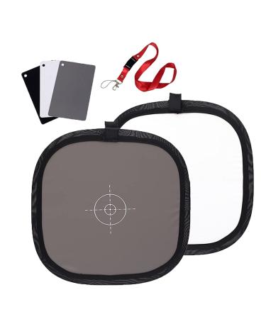 Small Grey White Balance Card 18% and Grey Reference Reflector Board with Carrying Bag Photography Card Custom Calibration Camera Checker Video, DSLR and Film