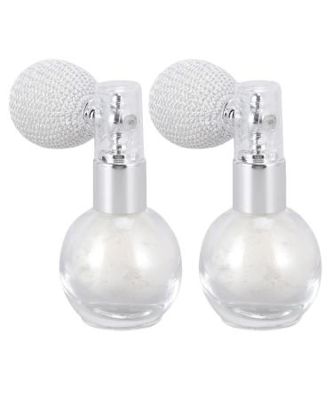KALLORY 2pcs Spray Glitter Female Face Makeup Glitter Decor Hair Decor Glitter High Gloss Spray Perfume Bottle Women Makeup Spraying Supply Sprayer Bottle Makeup Accessory White