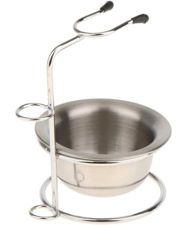Stainless Steel Shaving Brush & Mug Holder | Durable Stylish Shaving Accessories - Buy Online on SooperMarket.com