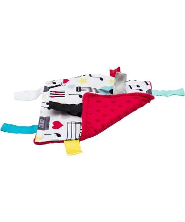 Baby Jack & Co 8x8 Music Lovey Tag Toy for Babies | Crinkle & Soft Baby Toy with Stroller Clip | Learn Shapes & Colors | BPA Free - Buy Online on SooperMarket.com