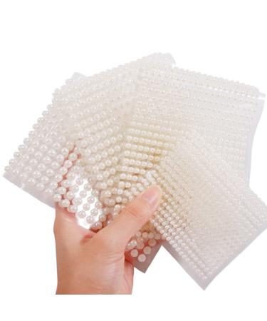 Pearl Rhinestone Stickers for Eyes, Face & Body - 3D Self Adhesive White Pearl Jewels for Makeup, Nails & DIY Crafts - 4 Sheets - Buy Online on SooperMarket.com