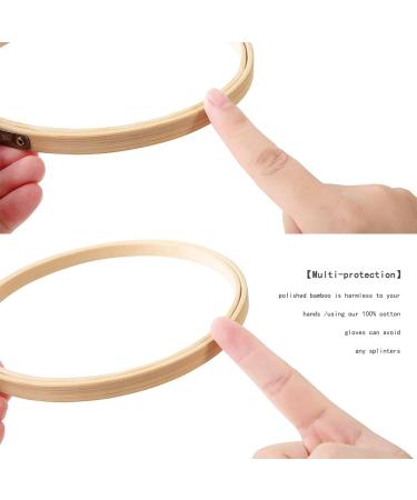 6PCS Matchne Bamboo Embroidery Hoops - 4 to 10 Inch Sizes - Easy Tighten/Loosen - Cross Stitch & Needlework Supplies - Crafts - Buy Online on SooperMarket.com