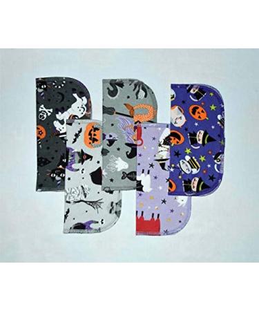 2 Ply Printed Flannel Little Wipes (R) Set of 5 8x8 inch Napkins Creepy Cuties Halloween