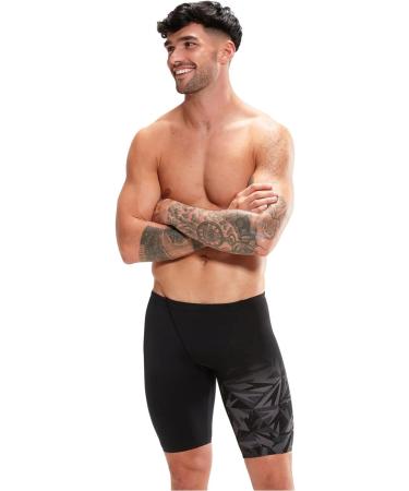 Speedo Men's Hyper Boom Placement V-Cut II Swim Shorts 6 - Black/Grey | International Shipping Available - Buy Online on SooperMarket.com
