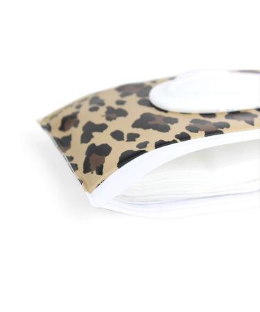 Itzy Ritzy Reusable Wipe Pouch - Leopard Print | Holds Up to 30 Wet Wipes | Silicone Wristlet Strap Included - Buy Online on SooperMarket.com