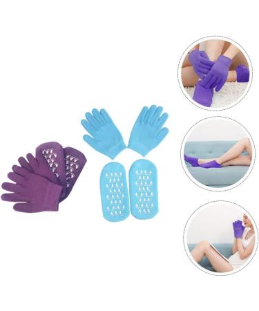 Mikinona 2 Sets Hand and Foot Care Set Moisturizing Gloves Gel Socks Spa Socks Dry Hands Gloves Hydrating Socks Dry Cracked Hands Gloves Moisturizing Mitten Moisturizing Socks Vegetable Gel - Buy Online on SooperMarket.com