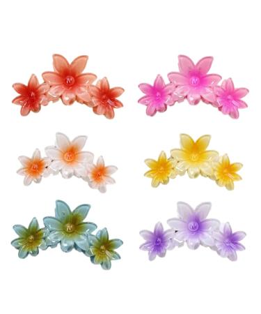 JSGHGDF Flower Hair Barrettes Hair Accessory Unique Hair Barrettes Large Flower Acrylic Hair Clip Sweet Hairpins Hair Sunflower 3