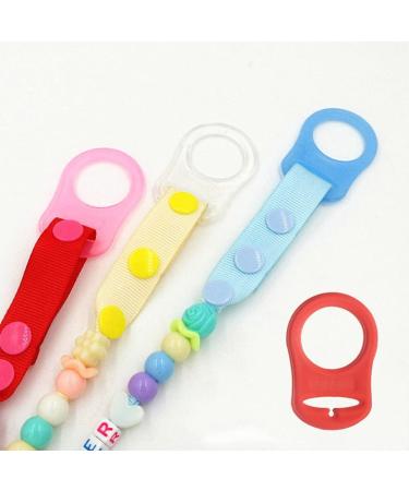 Norhogo 10-Piece Silicone Ring Set for Pacifiers - BPA-Free Ten Colors Baby Silicone Ring Holder - Buy Online on SooperMarket.com