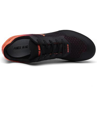 Professional Track and Field Spikes Shoes - Lightweight Racing Sneakers for Men, Women, and Kids in Black Orange - Perfect for Sprinting, Running, High Jump - Size 8.5 Women/7 Men - Buy Online on SooperMarket.com
