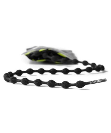 Caterpy Run - The Ultimate Elastic No Tie Shoelaces for Adults and Kids Standard: 30in / 75cm 01) Jaguar Black