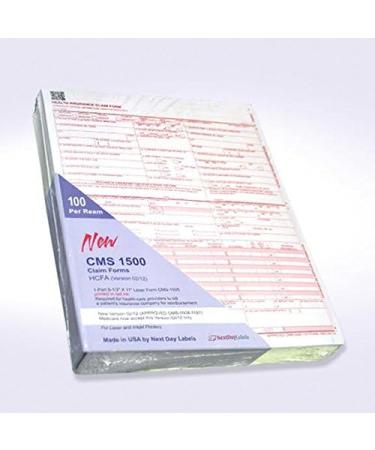 New CMS 1500 Claim Forms - HCFA (Version 02/12) 100 per Ream - Buy Online on SooperMarket.com