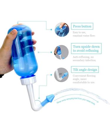 Retail Box 300ml Neti Pot Nasal Wash Nose Cleaner Bottle Irrigator Sinus Rinse for Child/Adult - Buy Online on SooperMarket.com