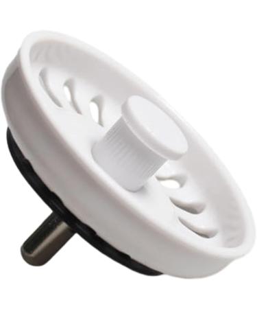 White Sink Plug Kitchen Sink Strainer Plug Waste Plug Basin Water Seal Plug Durable Smooth Maintenance Convenient Sink Stopper - Buy Online on SooperMarket.com