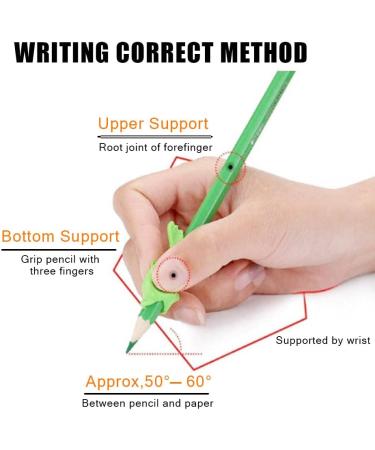 Soft Silicone Ergonomic Pencil Set for Kids - Posture Correction & Writing Aid (5 Pieces) - Buy Online on SooperMarket.com