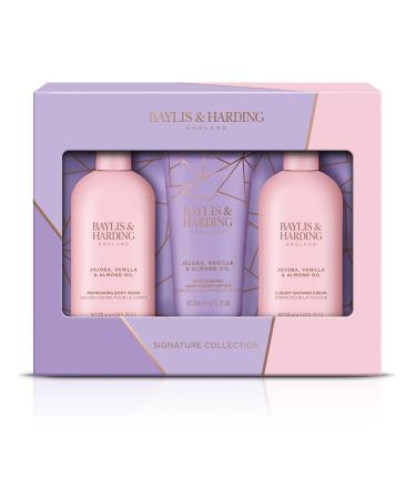 Baylis & Harding Jojoba Vanilla & Almond Oil Luxury Bathing Essentials Gift Set (Pack of 1) - Vegan Friendly