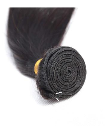 GJBXP Straight Wave Natural Black Real Human Hair Bundle Extensions 0inch Malaysian Human Wigs Wig Pre Plucked Unprocessed Remy Human Wigs for Black Women With Baby 20inch